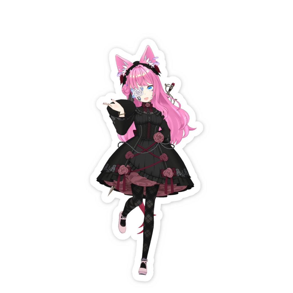 【紗猫】01月記念日-スマホステッカーG0006