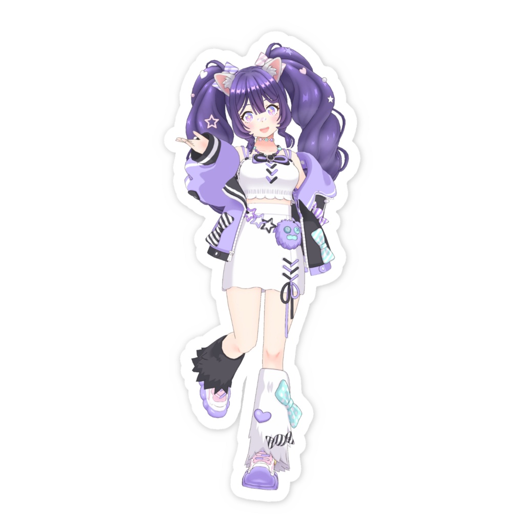 【紫織】01月記念日-スマホステッカーG0853