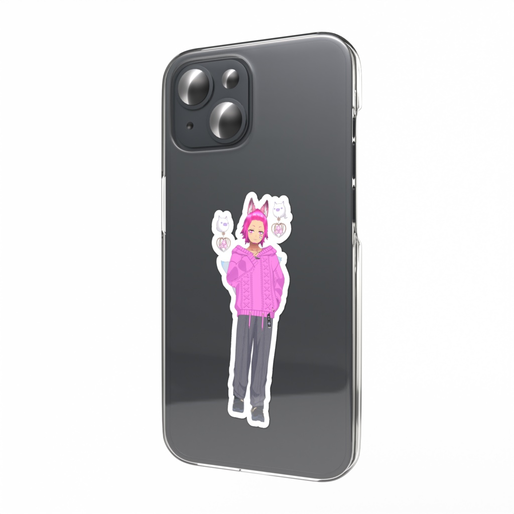 【蒼い目の九尾の子】01月記念日-スマホステッカーG0289