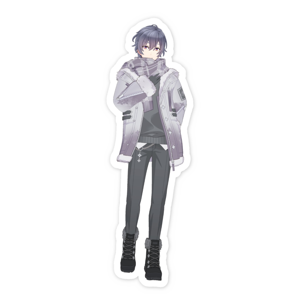 【雪斗】01月記念日-スマホステッカーG0942