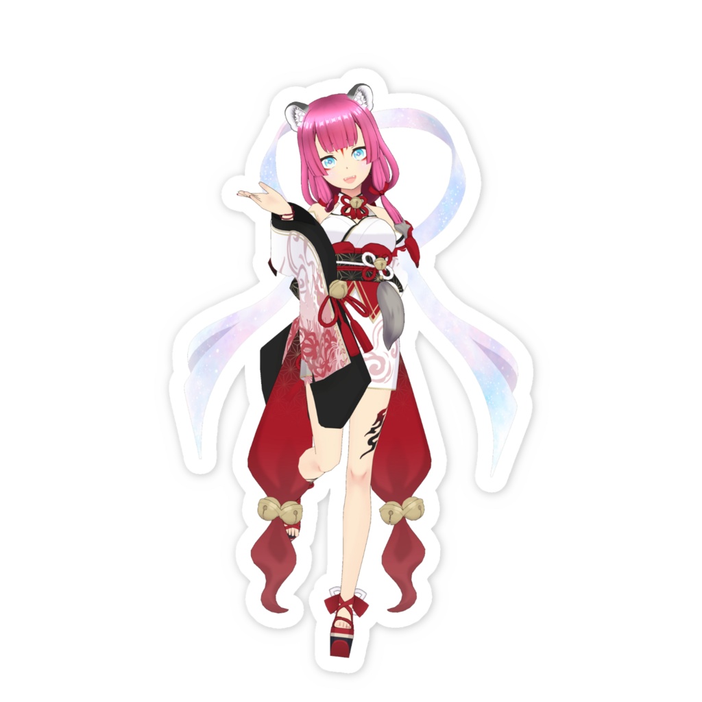 【雪狐天狐】01月記念日-スマホステッカーG1065