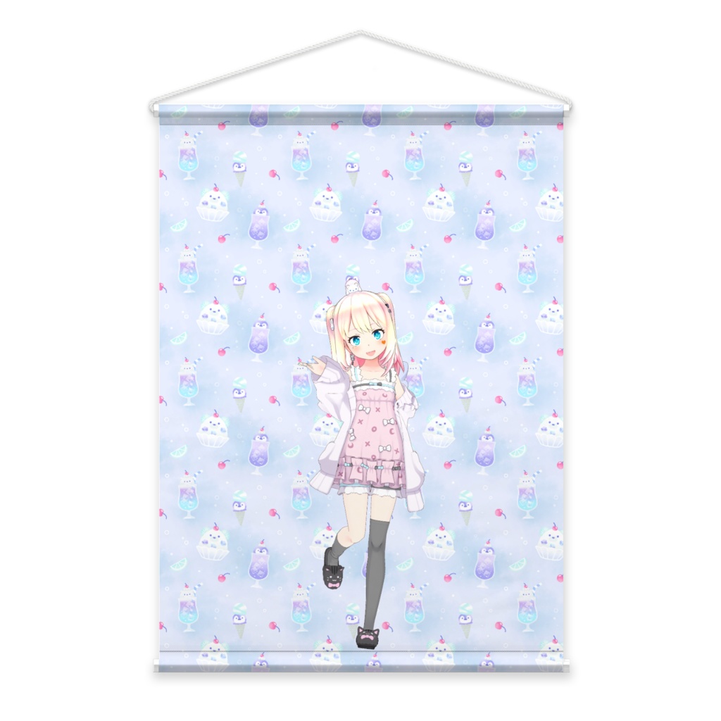 【きーにゃん】01月記念日-タペストリー-G0829