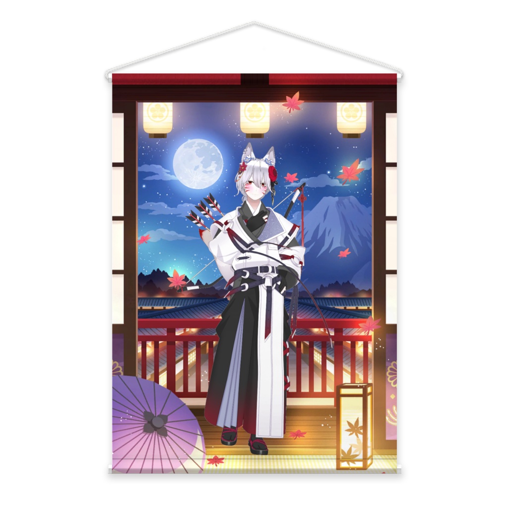 【こんこん】01月記念日-タペストリー-G0812