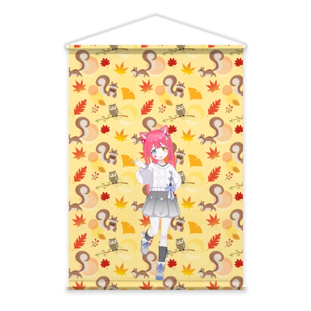 【にゃる】01月記念日-タペストリー-G1121