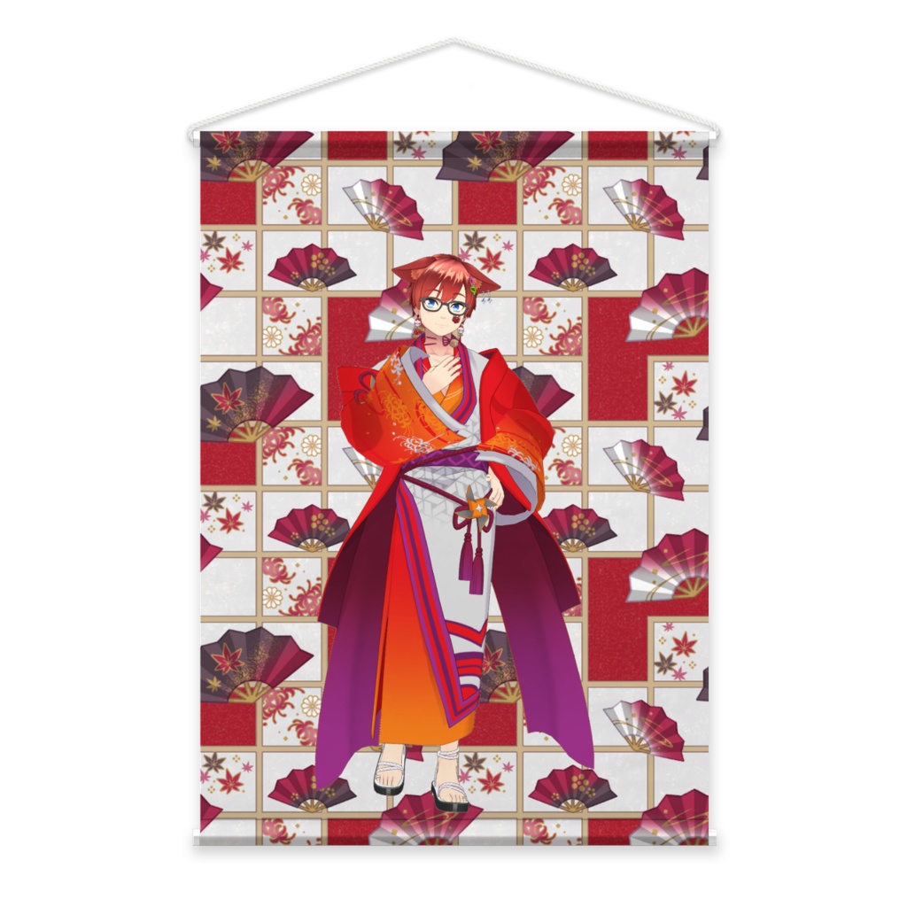 【にゃんたろう】01月記念日-タペストリー-G0196