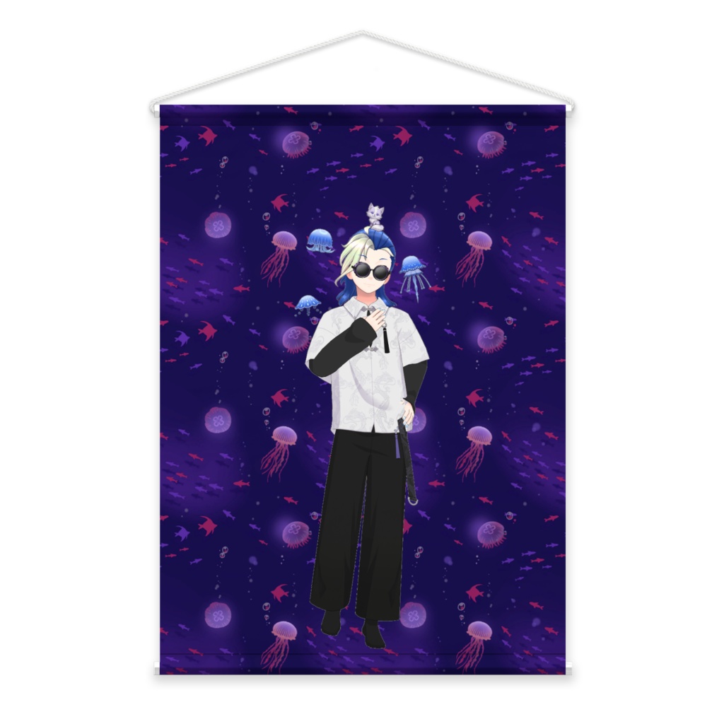 【もくもく】01月記念日-タペストリー-G1068