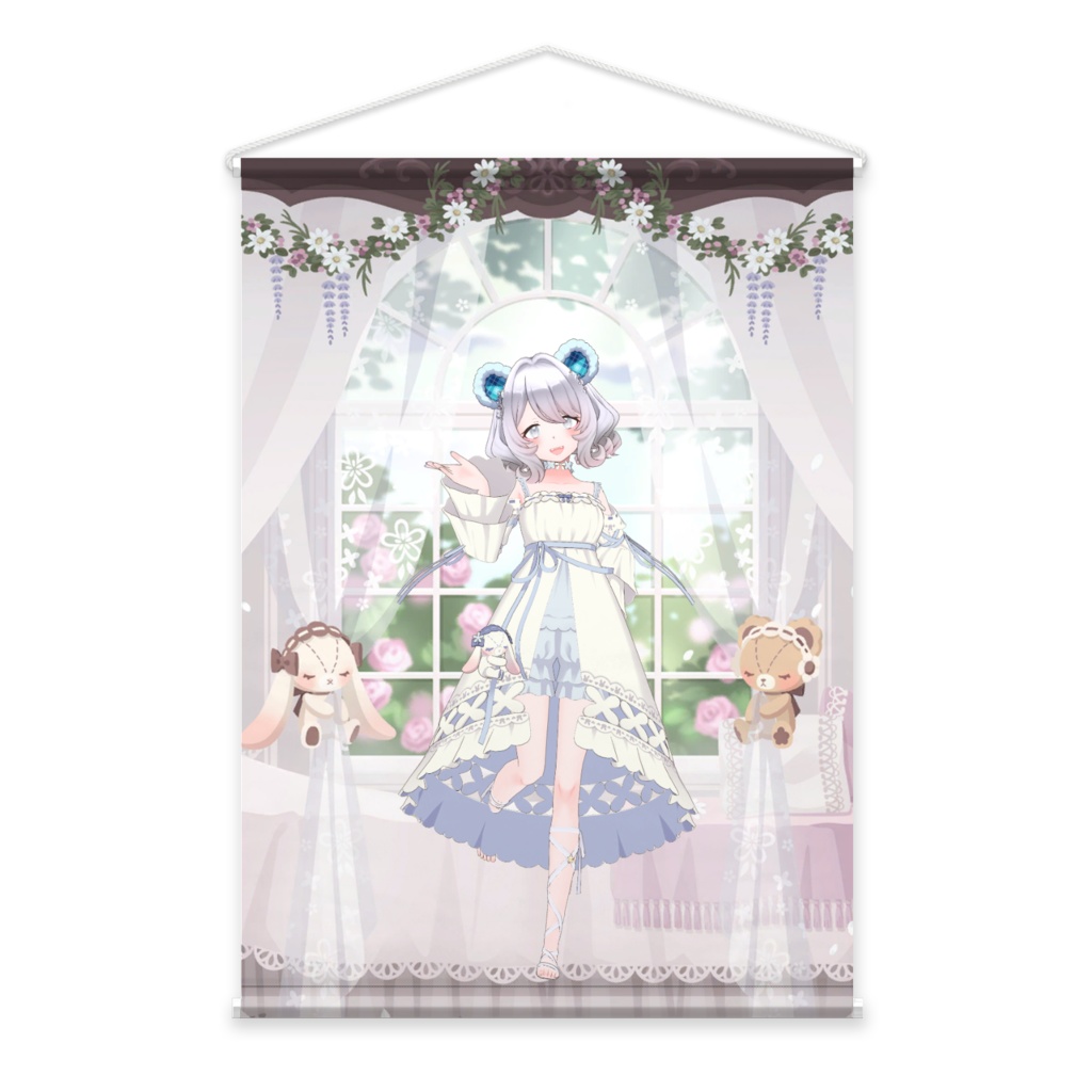 【りっくま】01月記念日-タペストリー-G0613