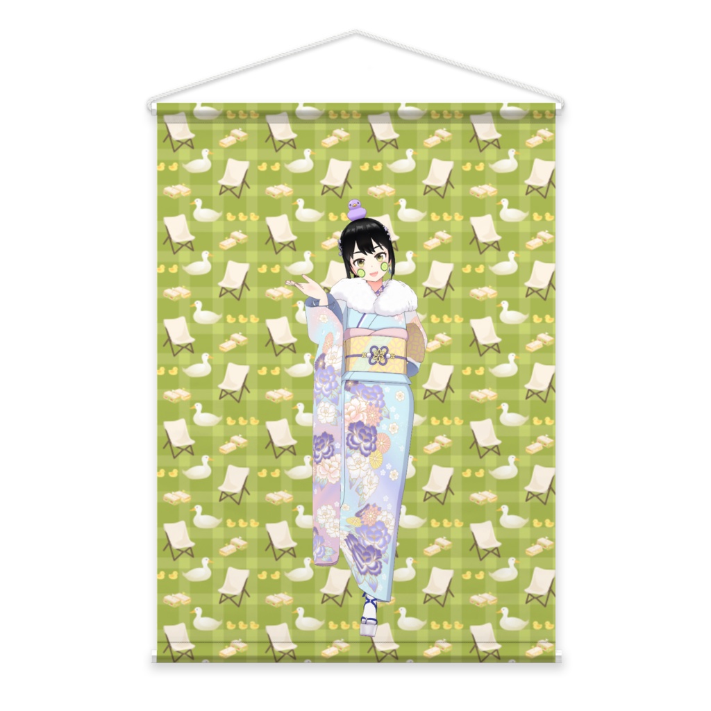 【クマムシ子】01月記念日-タペストリー-G0302