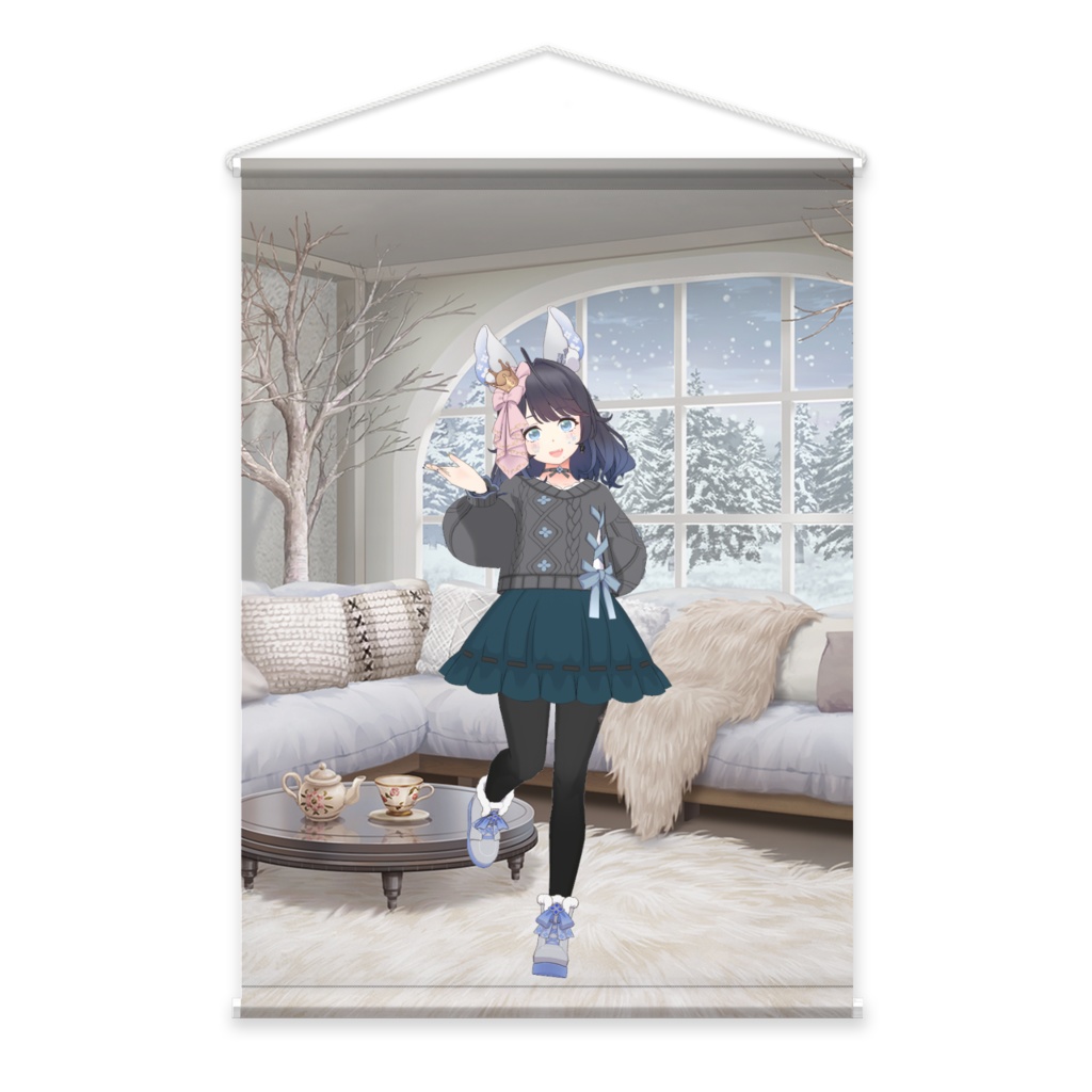 【チョコ花】01月記念日-タペストリー-G0567