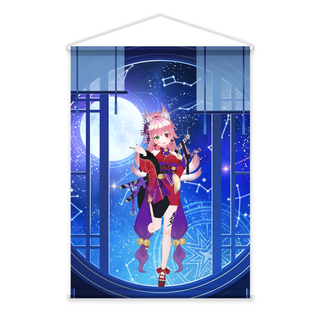 【勾玉ピーチ】01月記念日-タペストリー-G1184