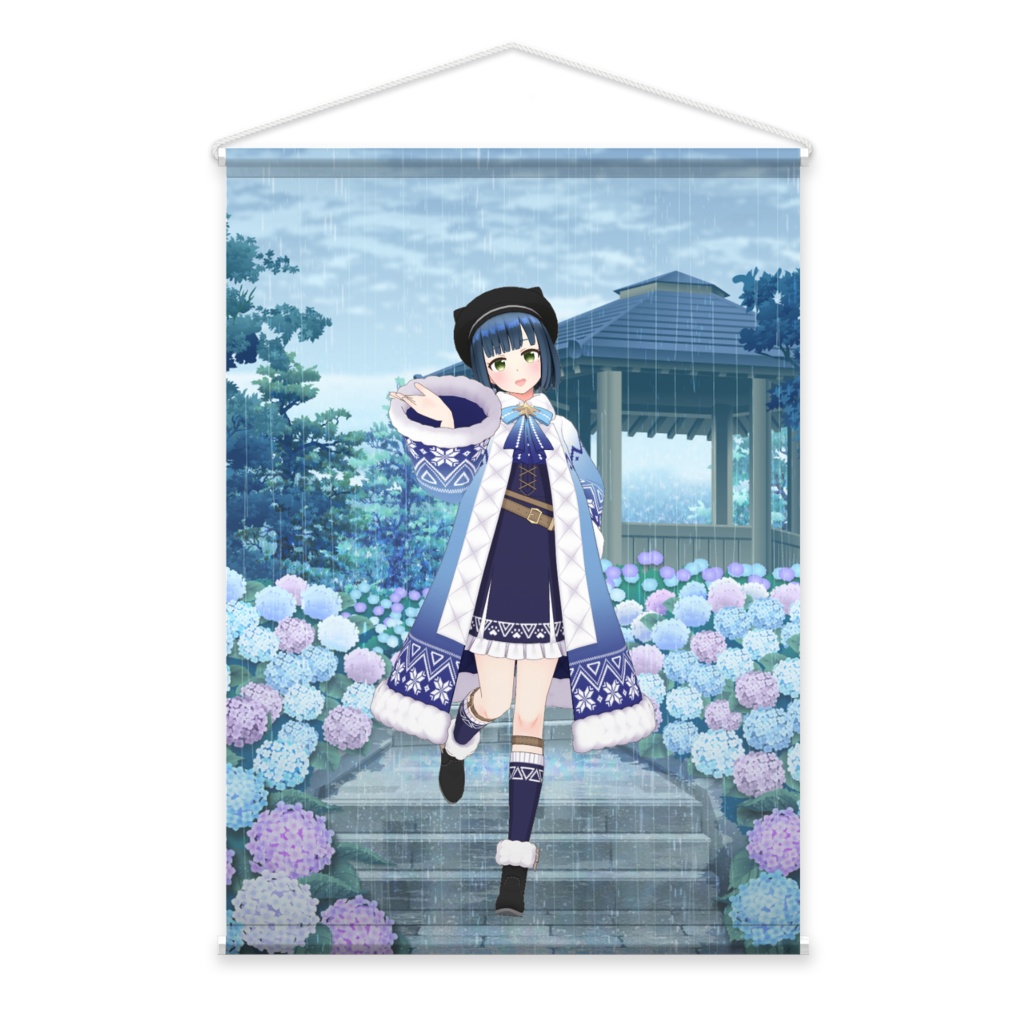 【夜咲 雨】01月記念日-タペストリー-G0460