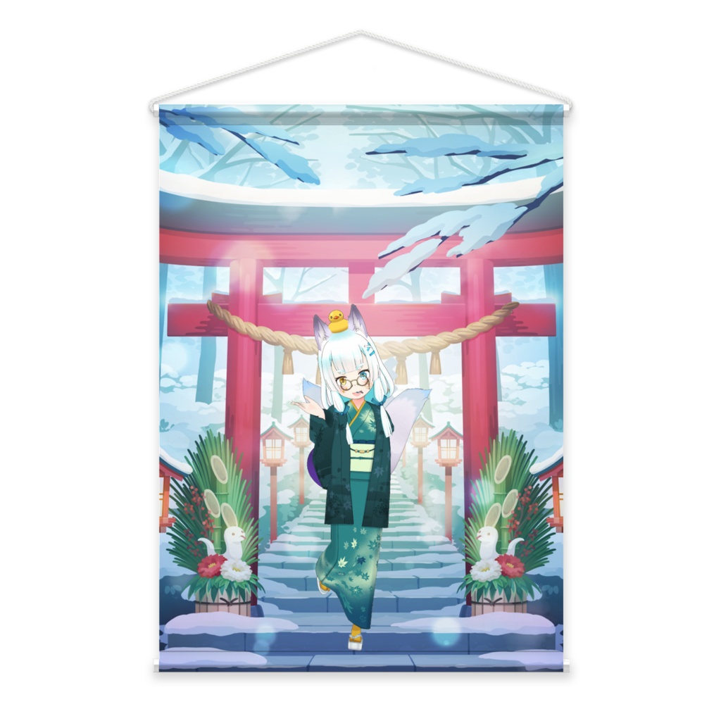 【如月　まきこ】01月記念日-タペストリー-G0704