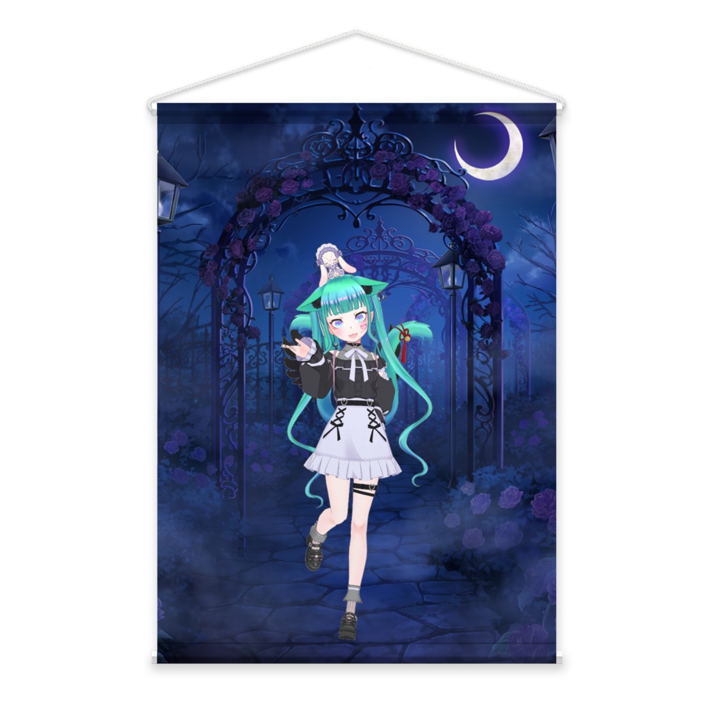 【廻猫るね】01月記念日-タペストリー-G1061