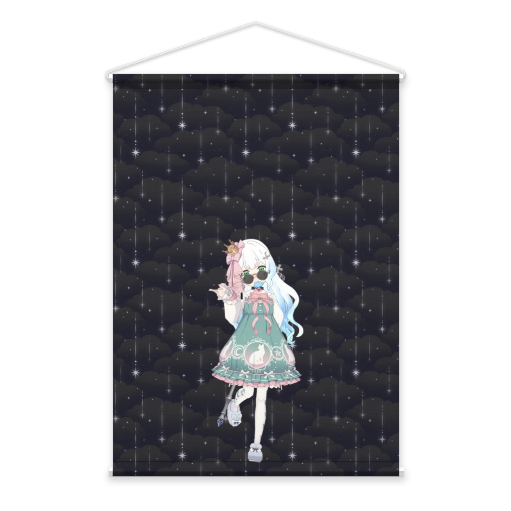 【望良 にゃんこ】01月記念日-タペストリー-G0151