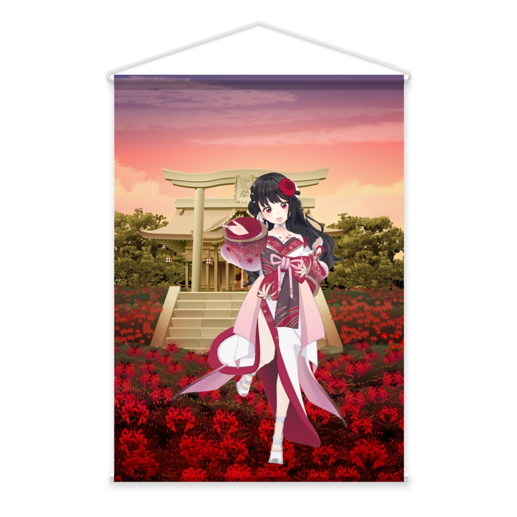 【柚月羽花】01月記念日-タペストリー-G0739