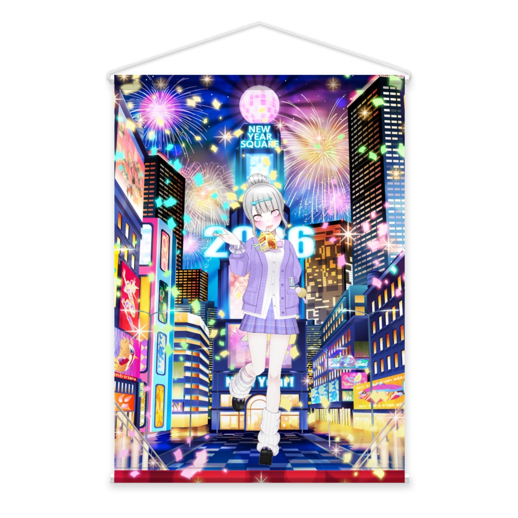 【柚木 のあ】01月記念日-タペストリー-G0154