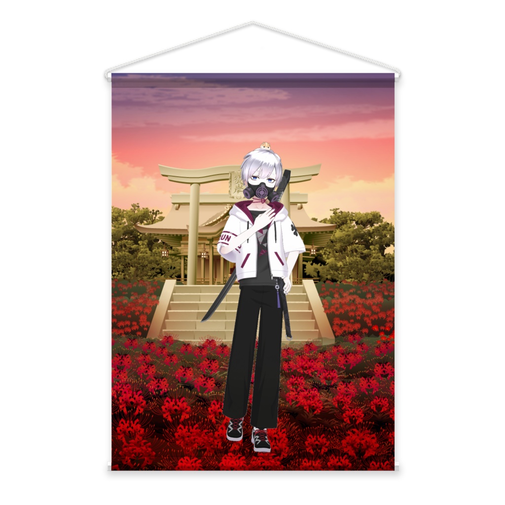 【無月怜央】01月記念日-タペストリー-G0646