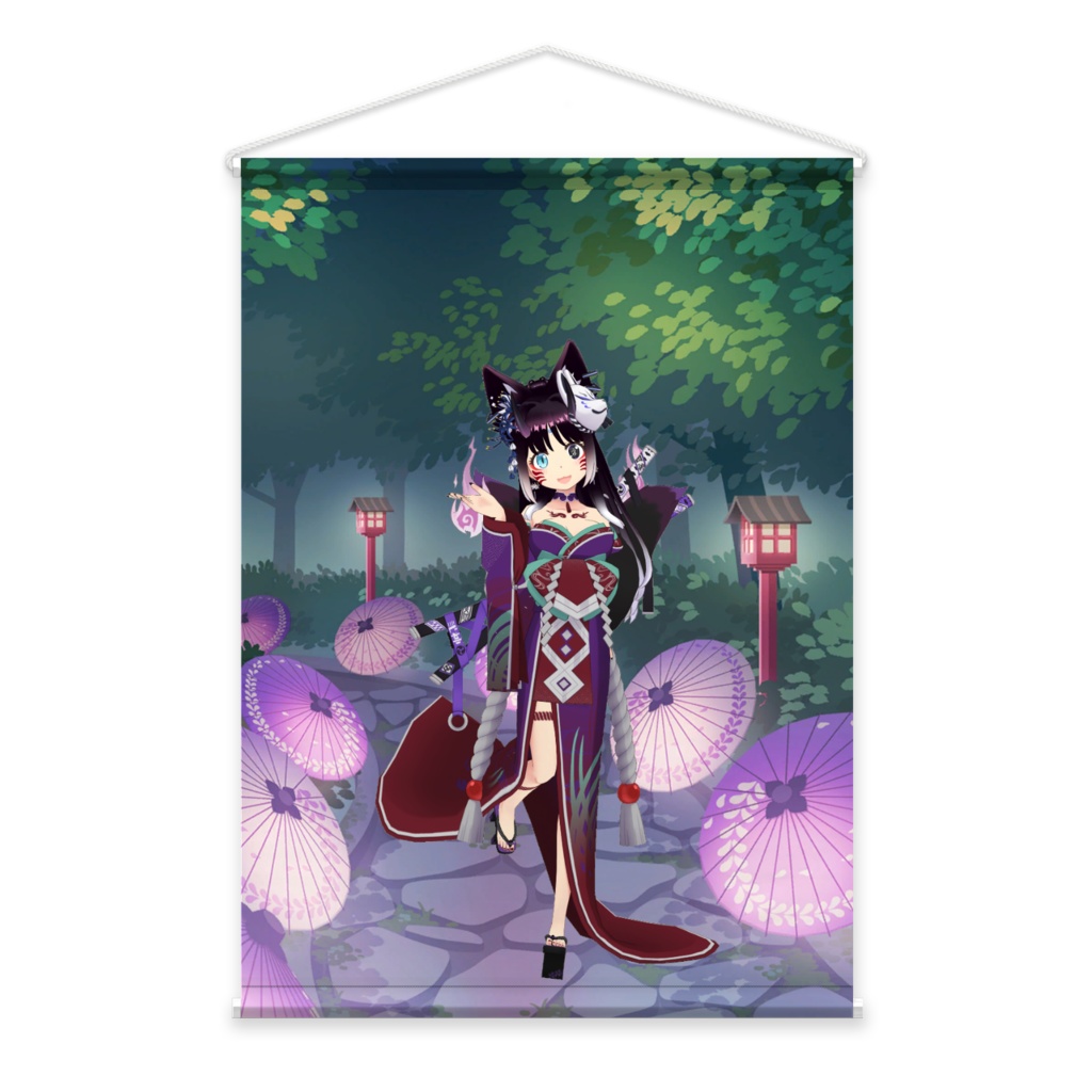 【猫音 心愛】01月記念日-タペストリー-G0436