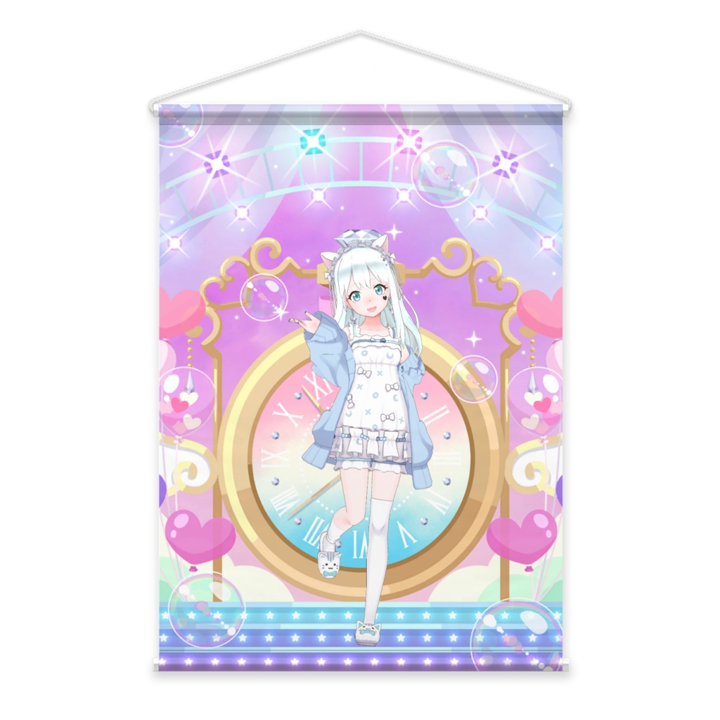 【白羽 うるる】01月記念日-タペストリー-G1035