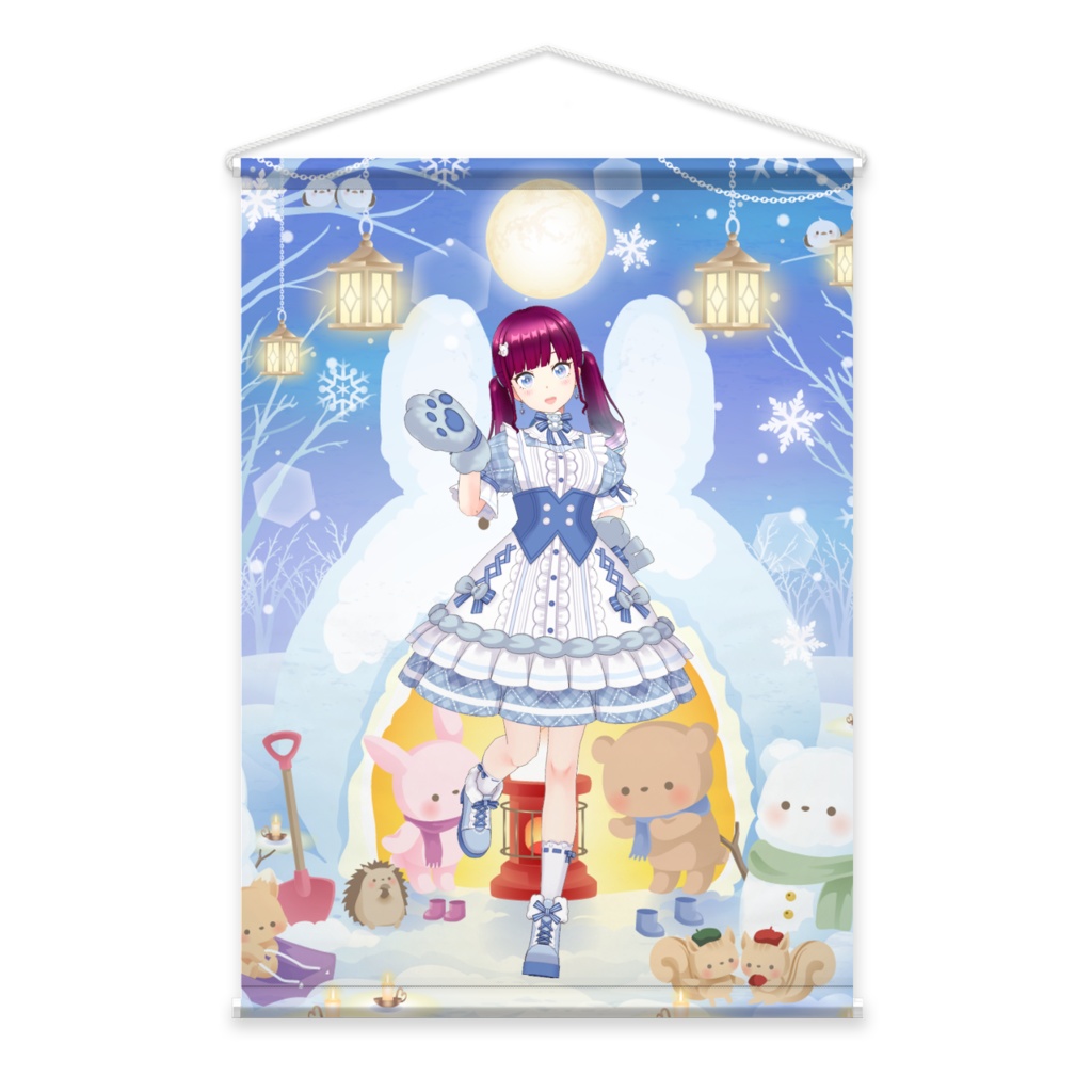 【白雪まく】01月記念日-タペストリー-G0241