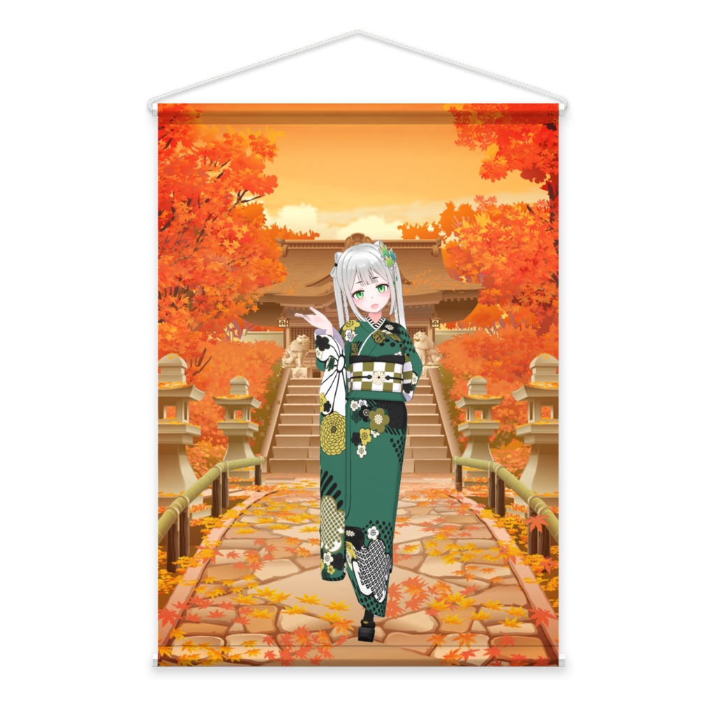 【翠色らん】01月記念日-タペストリー-G1255