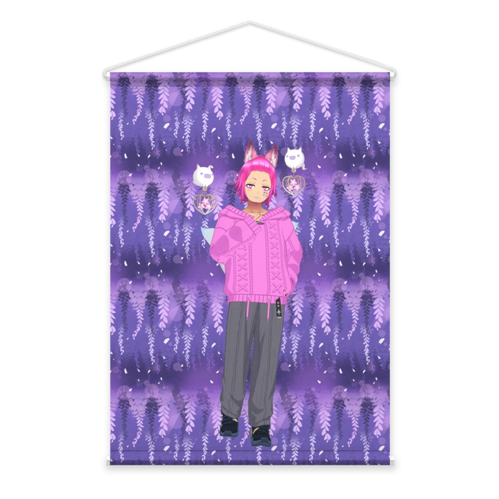 【蒼い目の九尾の子】01月記念日-タペストリー-G0289