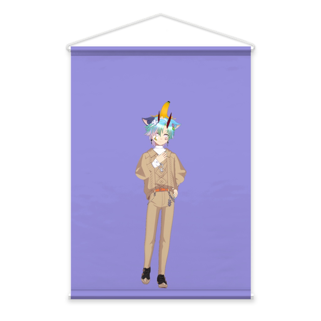 【ﾊﾞﾅﾎﾟﾃ】01月記念日-タペストリー-G0645