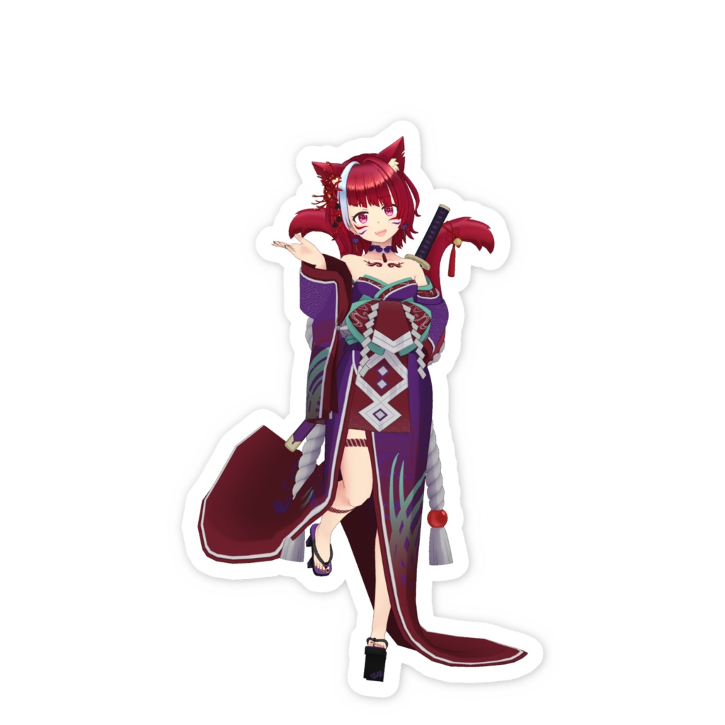 【猫ヶ原 緋那】02月記念日-スマホステッカーG0025