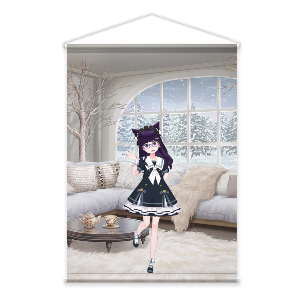 【黒鳥 ライカ】02月記念日-タペストリー-G0028