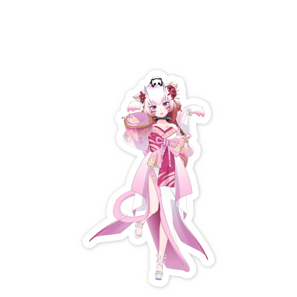 【くろのねこ@モゲッ】02月記念日-スマホステッカーG0047