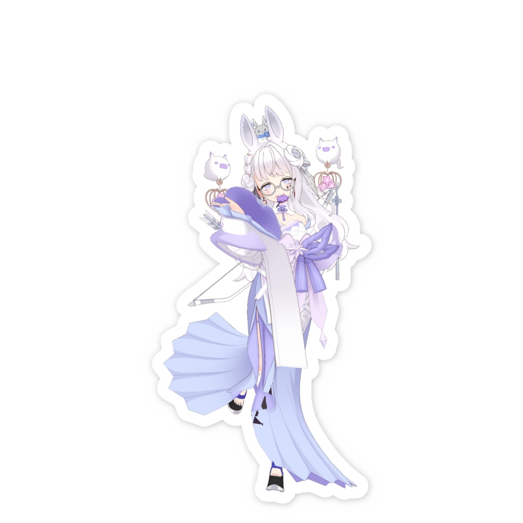 【鈴ノ猫はく】02月記念日-スマホステッカーG0059