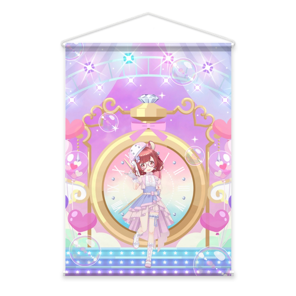 【愛栗鼠 ひな】02月記念日-タペストリー-G0086