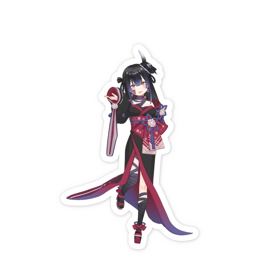 【🪻紫桃イズキ】02月記念日-スマホステッカーG0107