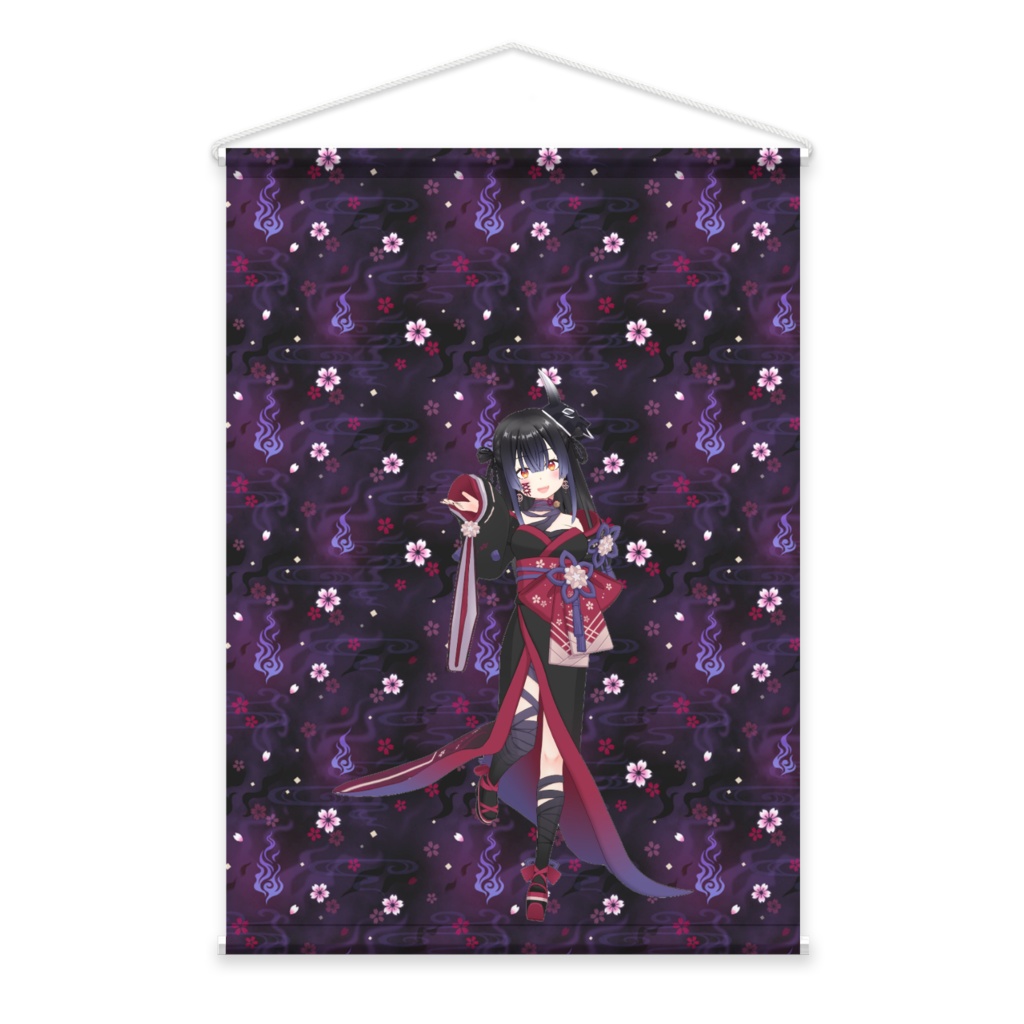 【🪻紫桃イズキ】02月記念日-タペストリー-G0107