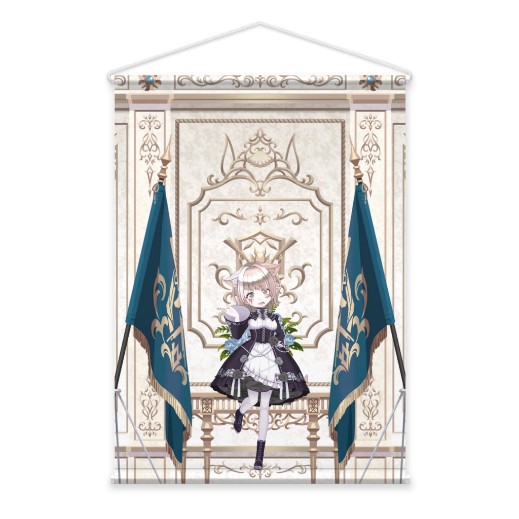 【癒兎ゆうと】02月記念日-タペストリー-G0155