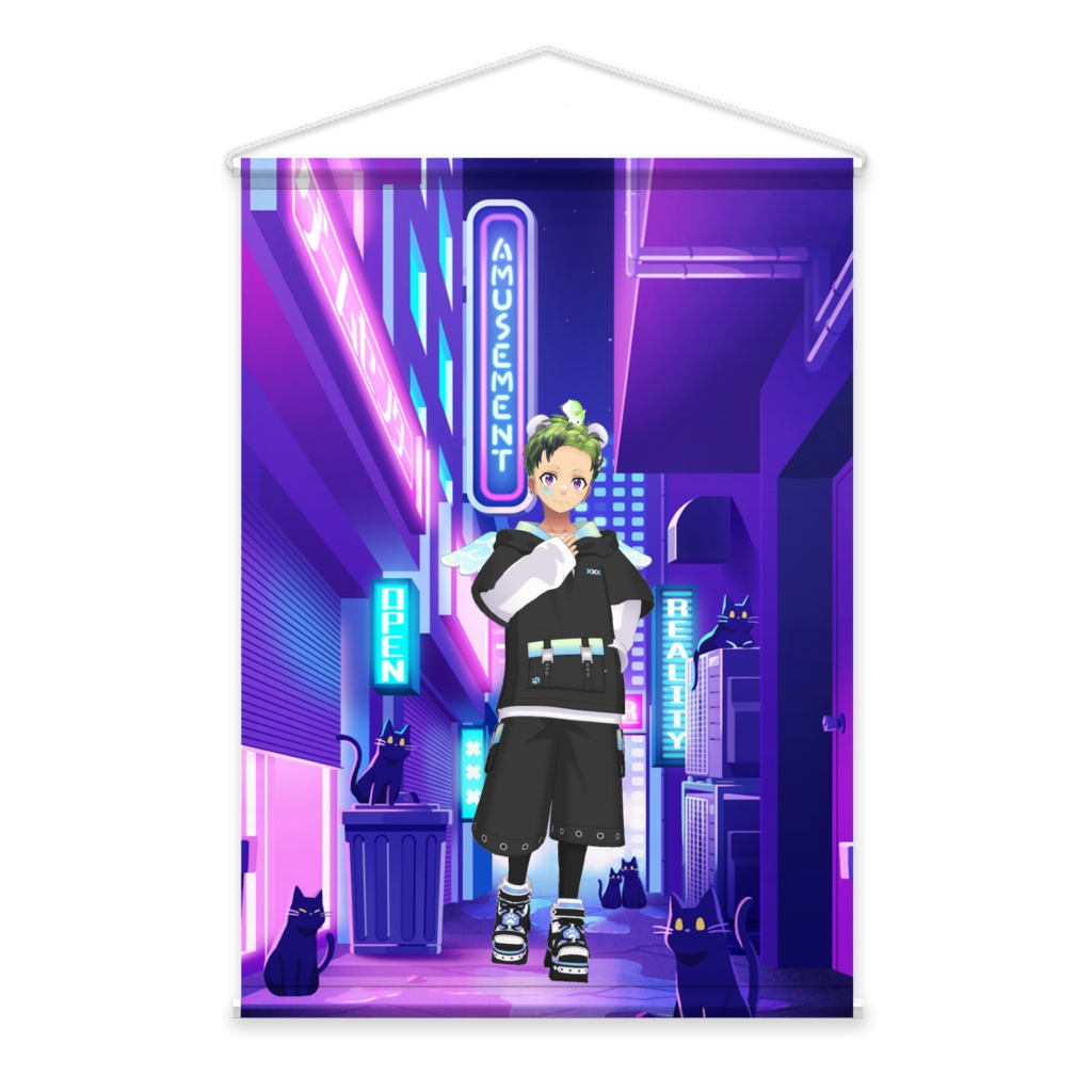 【しゃけ】02月記念日-タペストリー-G0262