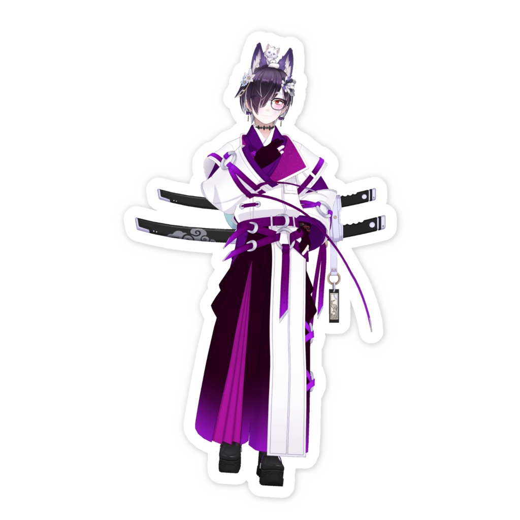 【紫焔≒紫乃】02月記念日-スマホステッカーG0448