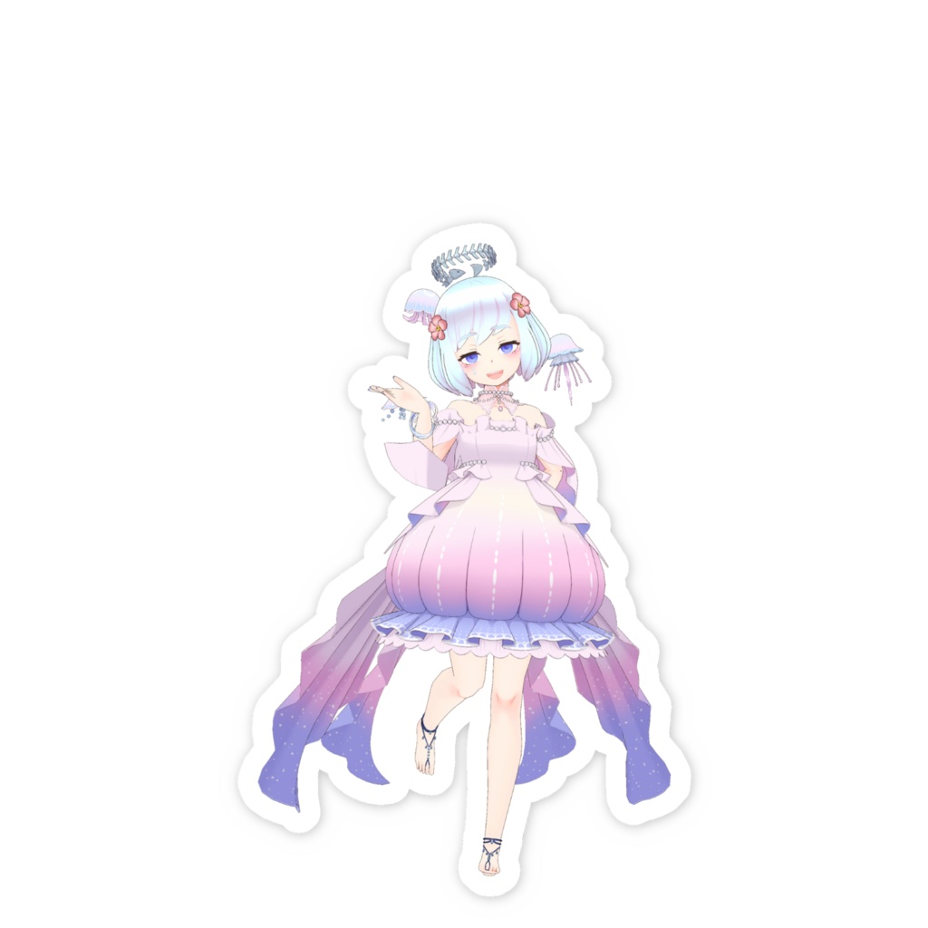 【毒島くらげ】02月記念日-スマホステッカーG0543