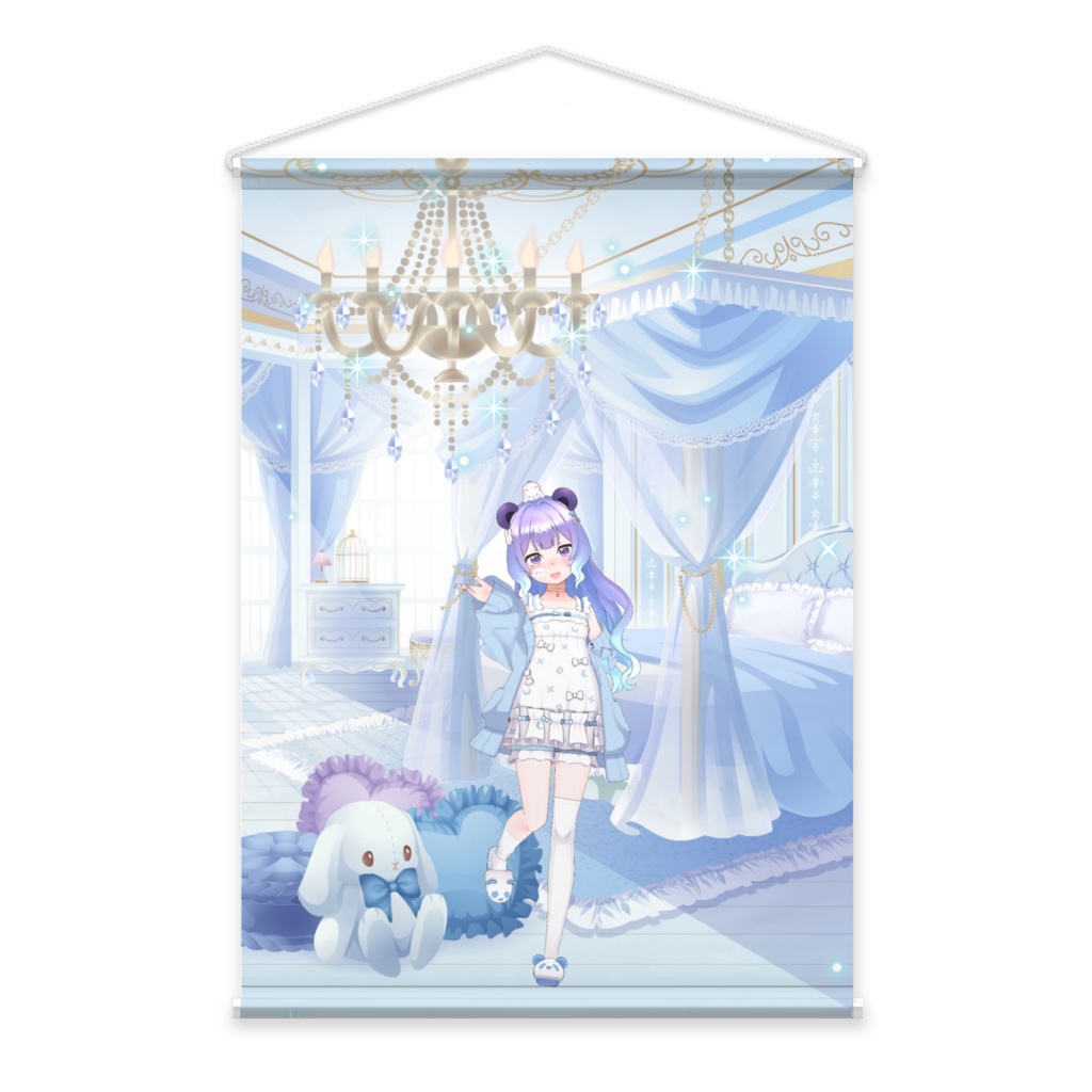 【心華月夜熊】02月記念日-タペストリー-G0942