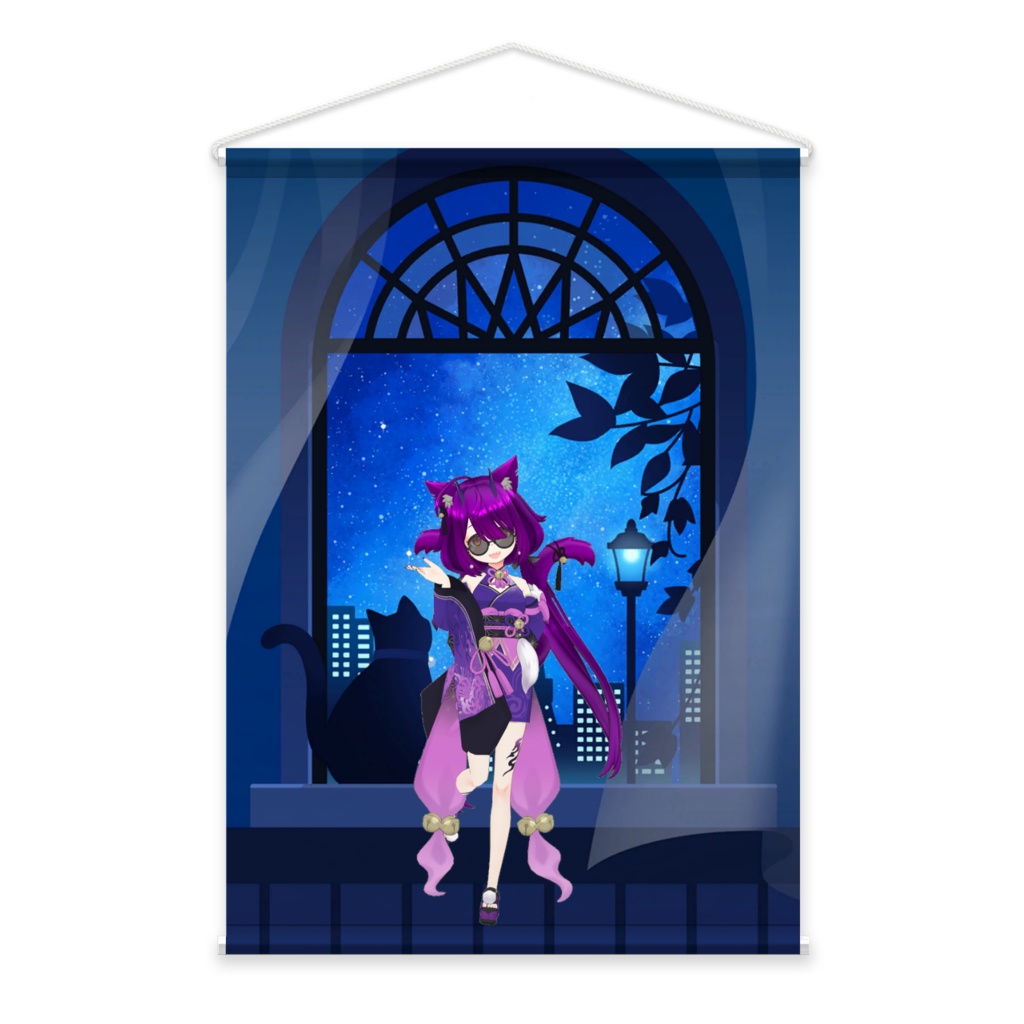 【猫娜真実】02月記念日-タペストリー-G0827