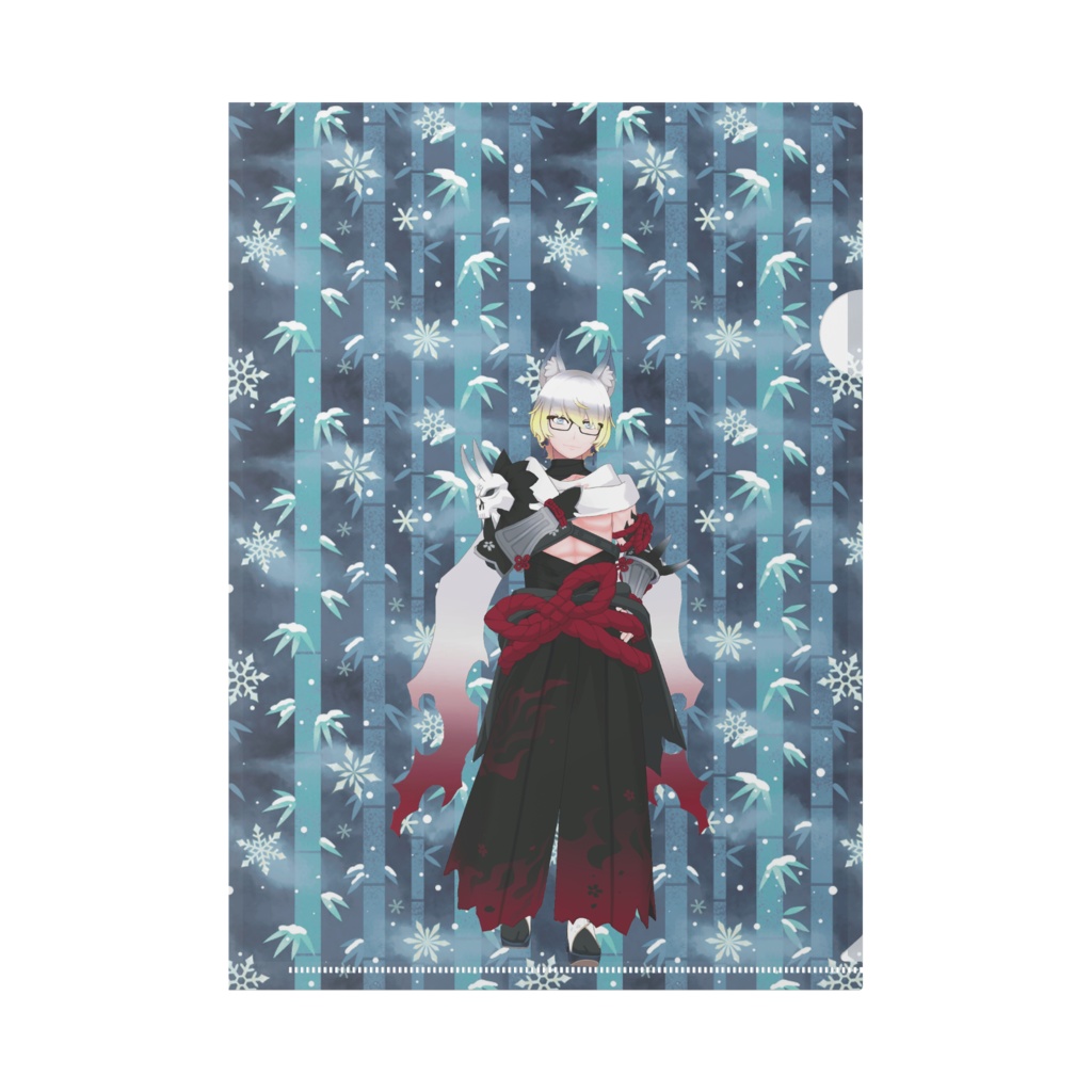 【白黒猫伊都】02月記念日-クリアファイル-G0963