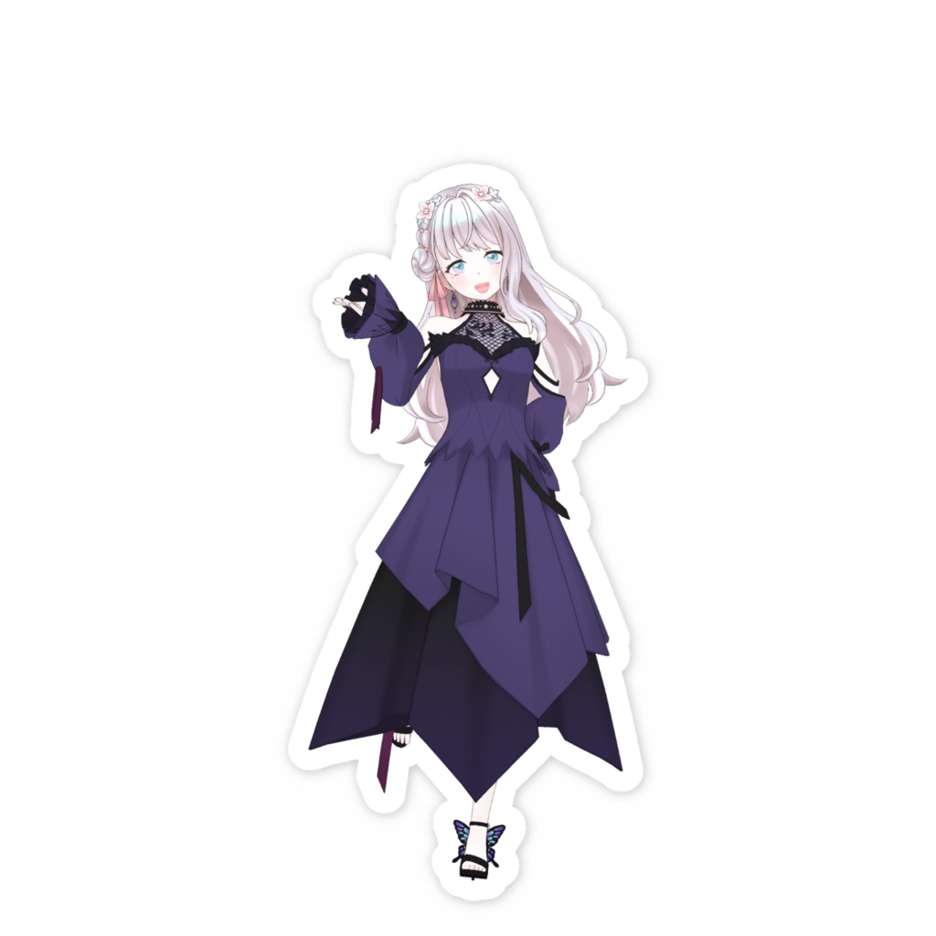 【雨月 遊兎】02月記念日-スマホステッカーG1020