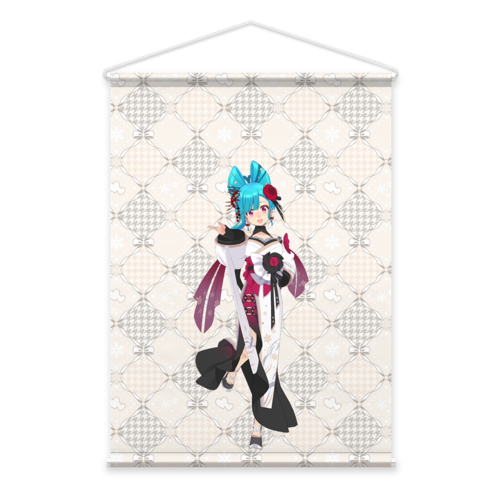 【浅葱牡丹】02月記念日-タペストリー-G1135