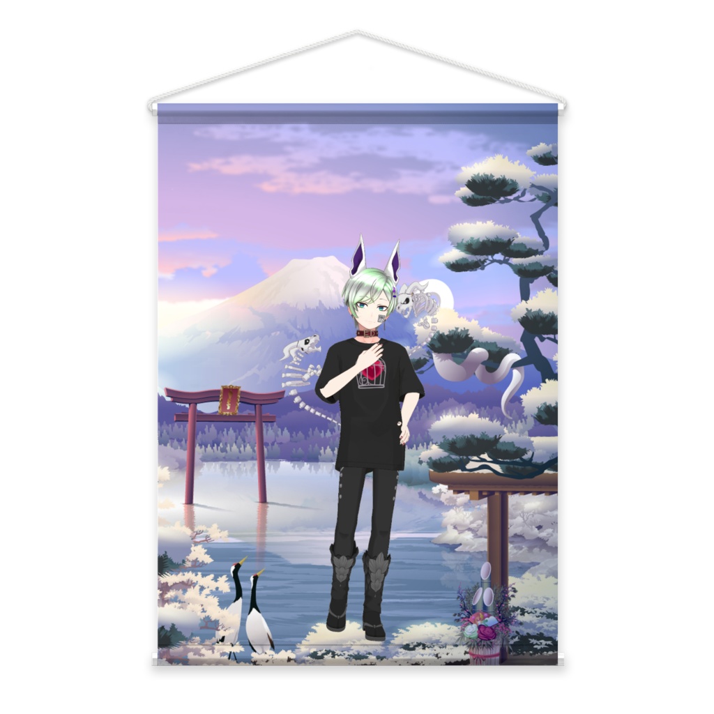 【響犬】02月記念日-タペストリー-G1207