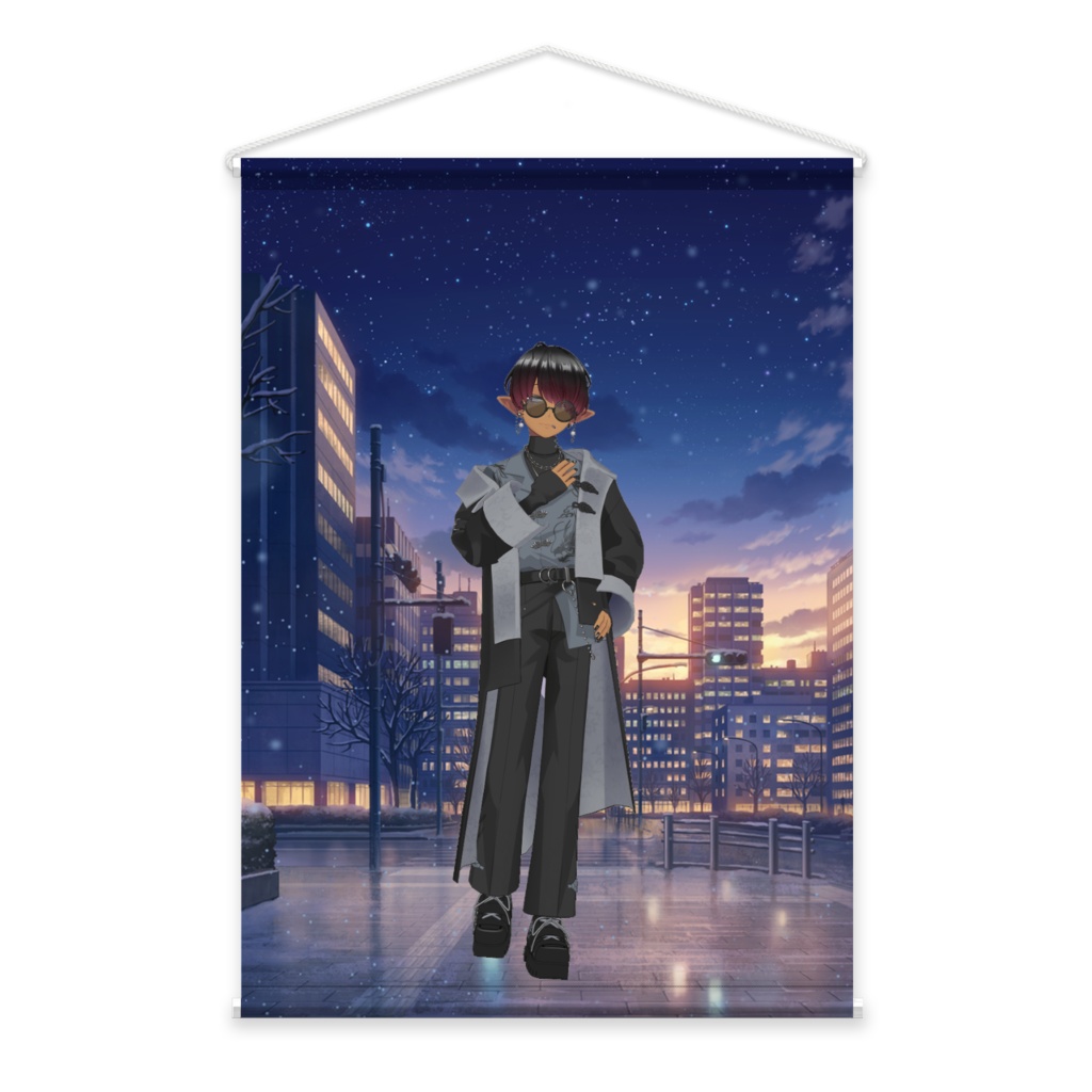 【夜桜牙狼】02月記念日-タペストリー-G1040