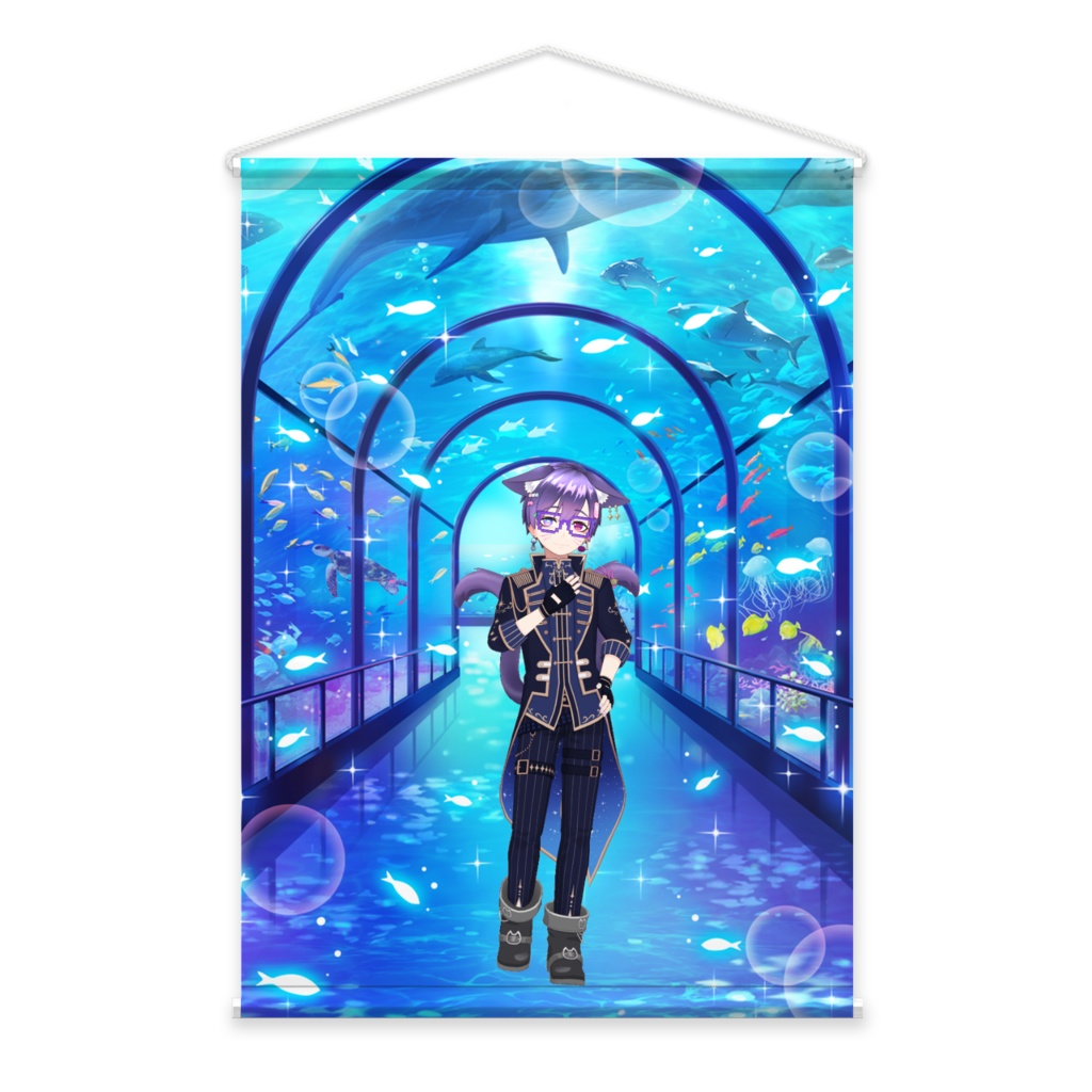 【猫宮 れお】02月記念日-タペストリー-G1282