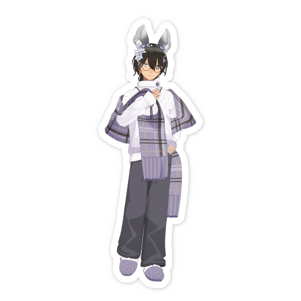 【宇諏野よしき】02月記念日-スマホステッカーG1320