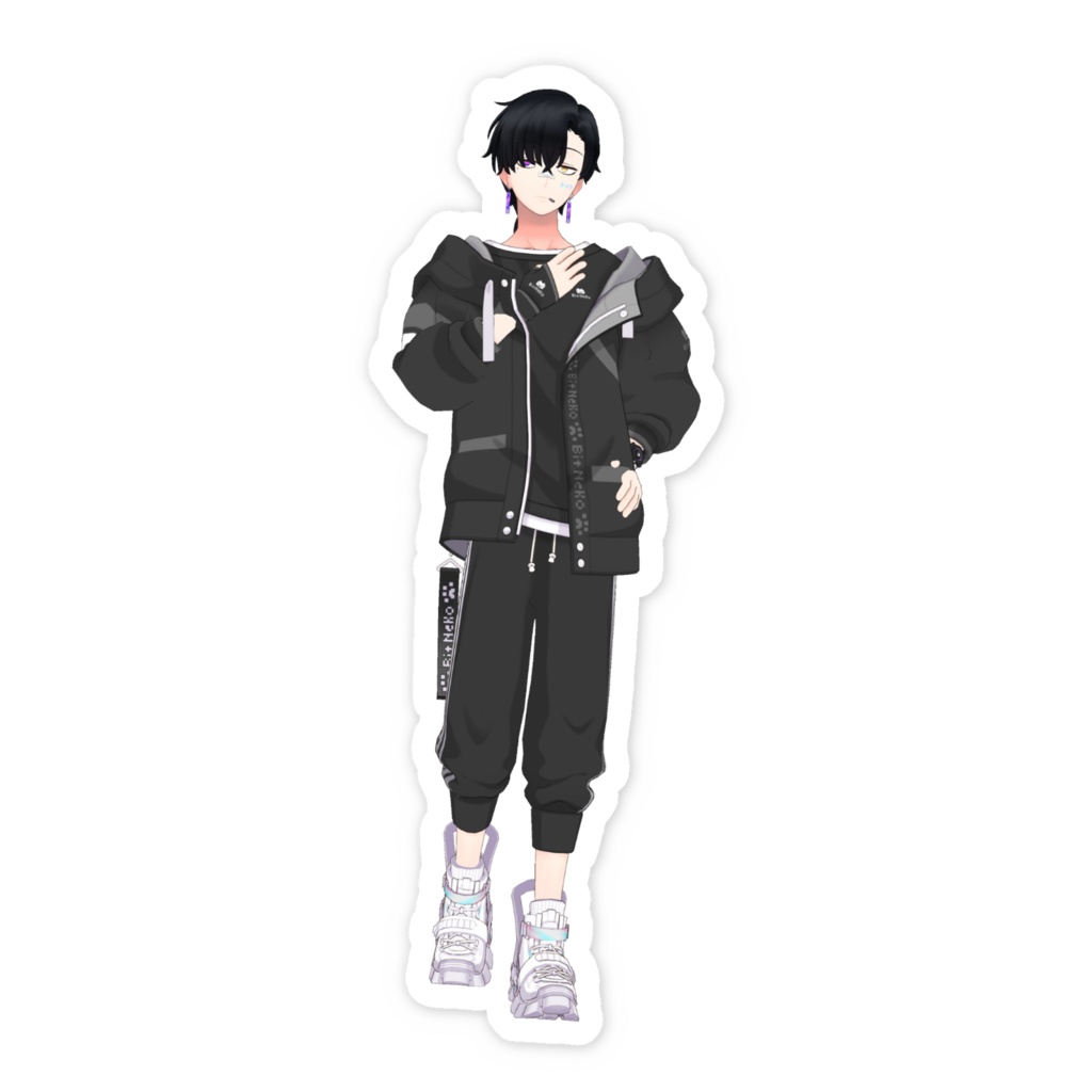 【ぽよんじ】02月記念日-スマホステッカーG1329