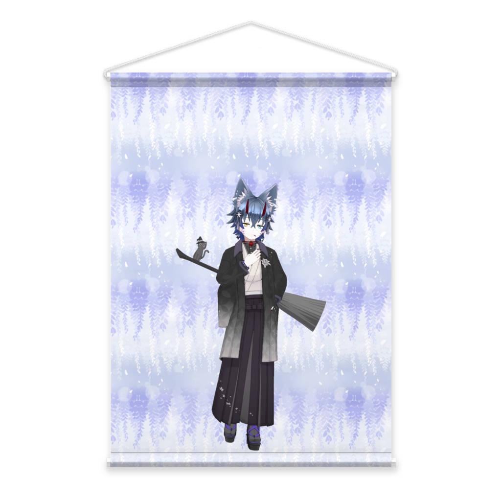 【黒猫っち】02月記念日-タペストリー-G1457