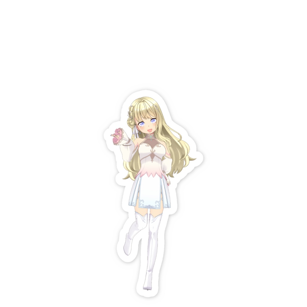 【柚月羽花】02月記念日-スマホステッカーG0677